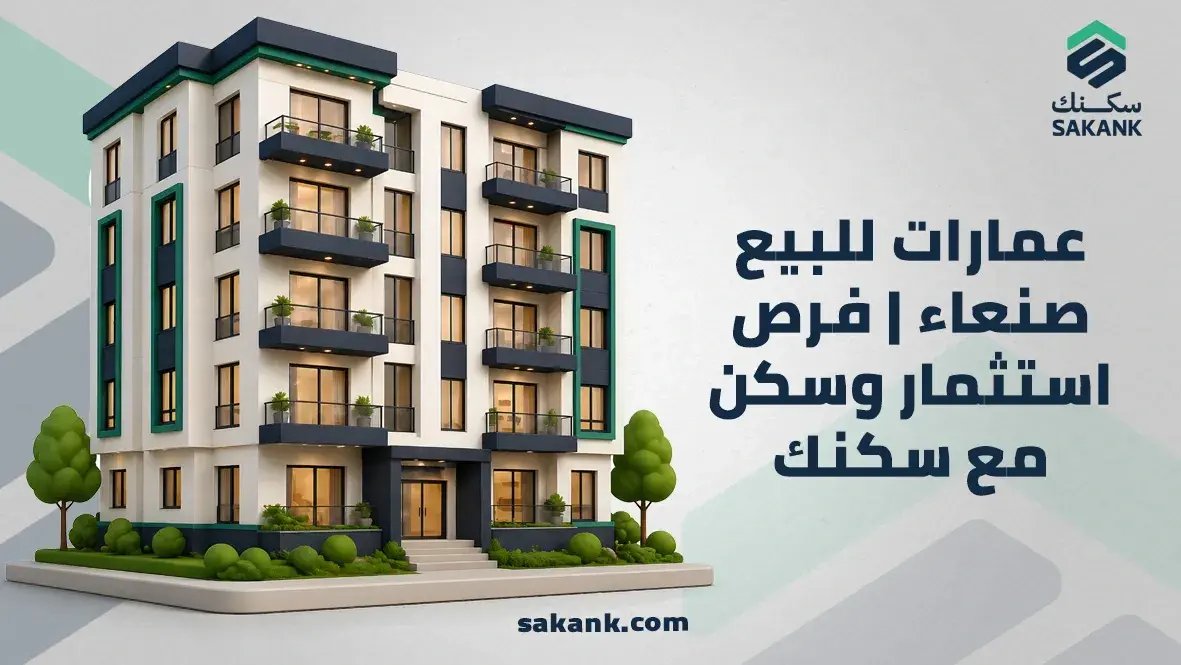 عمارات للبيع صنعاء | فرص استثمار وسكن مع سكنك